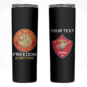 Personalized Honoring the First Black Marines Skinny Tumbler Montford Point Heroes - Black - African Pride