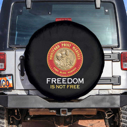 Honoring the First Black Marines Spare Tire Cover Montford Point Heroes - Black - African Pride