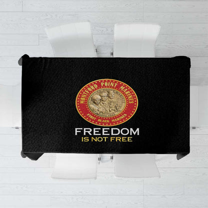 Honoring the First Black Marines Tablecloth Montford Point Heroes - Black - African Pride