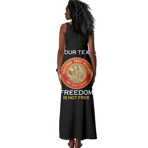 Personalized Honoring the First Black Marines Tank Maxi Dress Montford Point Heroes - Black - African Pride