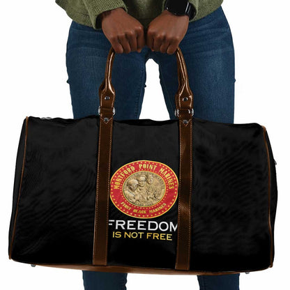 Proud to Honor Montford Point Marines Travel Bag Freedom Is Not Free - Black