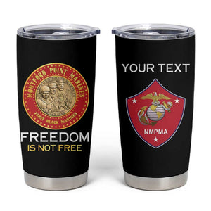 Personalized Honoring the First Black Marines Tumbler Cup Montford Point Heroes - Black - African Pride