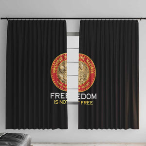 Honoring the First Black Marines Window Curtain Montford Point Heroes - Black - African Pride