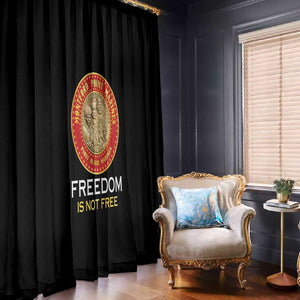 Honoring the First Black Marines Window Curtain Montford Point Heroes - Black - African Pride