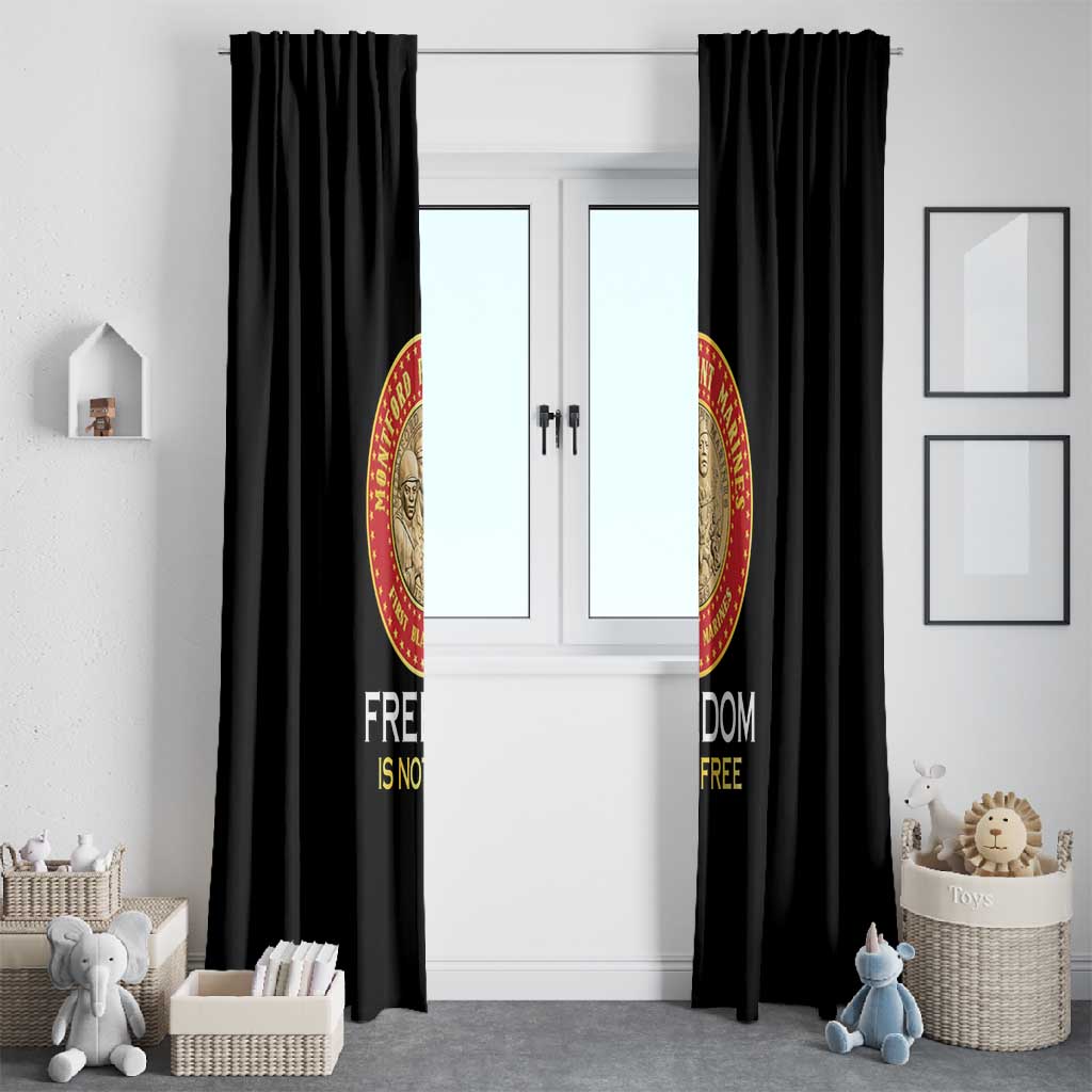 Honoring the First Black Marines Window Curtain Montford Point Heroes - Black - African Pride