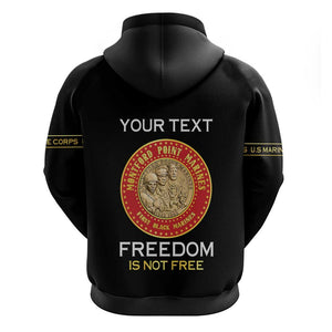 Personalized Honoring the First Black Marines Zip Hoodie Montford Point Heroes - Black - African Pride