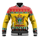 Afro Zimbabwe Christmas Baseball Jacket Coat Of Arms - African Pattern