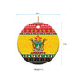 Afro Zimbabwe Christmas Ceramic Ornament Coat Of Arms with African Pattern