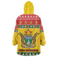 Afro Zimbabwe Christmas Kid Wearable Blanket Hoodie Coat Of Arms - African Pattern