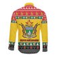 Afro Zimbabwe Christmas Long Sleeve Button Shirt Coat Of Arms - African Pattern