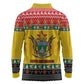 Afro Zimbabwe Christmas Long Sleeve Polo Shirt Coat Of Arms - African Pattern