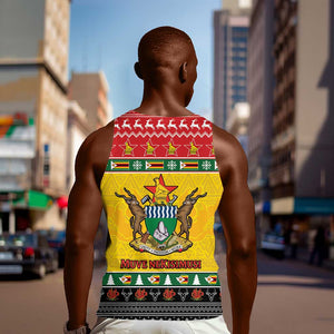 Afro Zimbabwe Christmas Men Tank Top Coat Of Arms - African Pattern