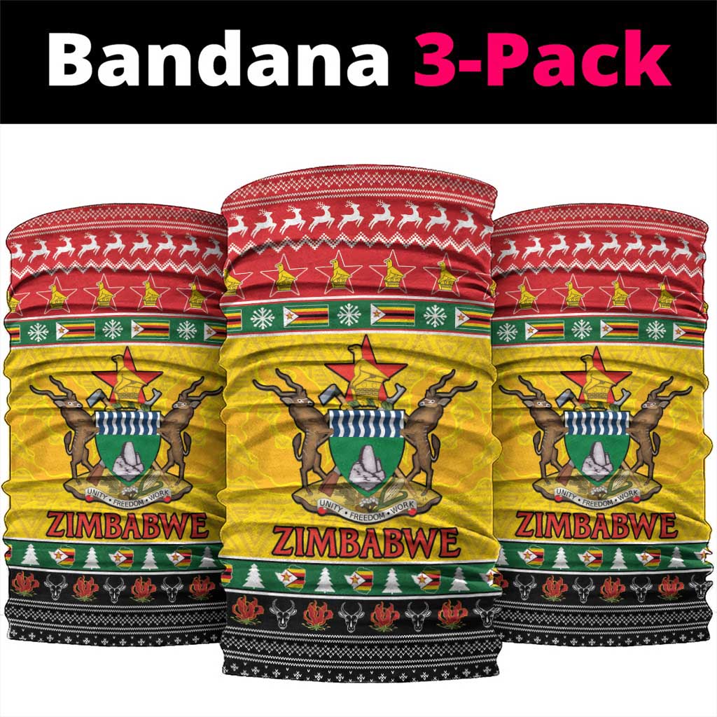 Afro Zimbabwe Christmas Neck Gaiter Coat Of Arms - African Pattern LT15