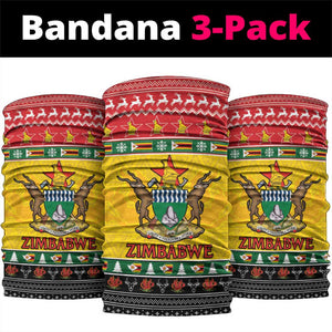 Afro Zimbabwe Christmas Neck Gaiter Coat Of Arms - African Pattern LT15