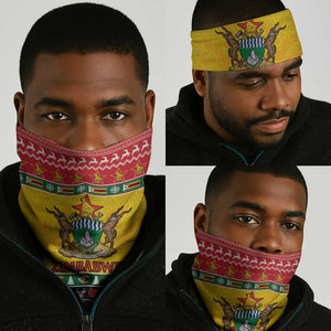 Afro Zimbabwe Christmas Neck Gaiter Coat Of Arms - African Pattern LT15