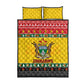 Afro Zimbabwe Christmas Quilt Bed Set Coat Of Arms - African Pattern
