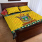 Afro Zimbabwe Christmas Quilt Bed Set Coat Of Arms - African Pattern