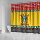 Afro Zimbabwe Christmas Shower Curtain Coat Of Arms - African Pattern