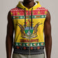 Afro Zimbabwe Christmas Sleeveless Zip Hoodie Coat Of Arms - African Pattern - African Pride