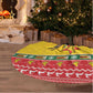 Afro Zimbabwe Christmas Tree Skirt Coat Of Arms with African Pattern