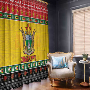 Afro Zimbabwe Christmas Window Curtain Coat Of Arms - African Pattern