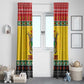 Afro Zimbabwe Christmas Window Curtain Coat Of Arms - African Pattern