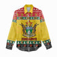 Afro Zimbabwe Christmas Women Casual Shirt Coat Of Arms - African Pattern LT15