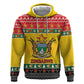 Afro Zimbabwe Christmas Zip Hoodie Coat Of Arms - African Pattern