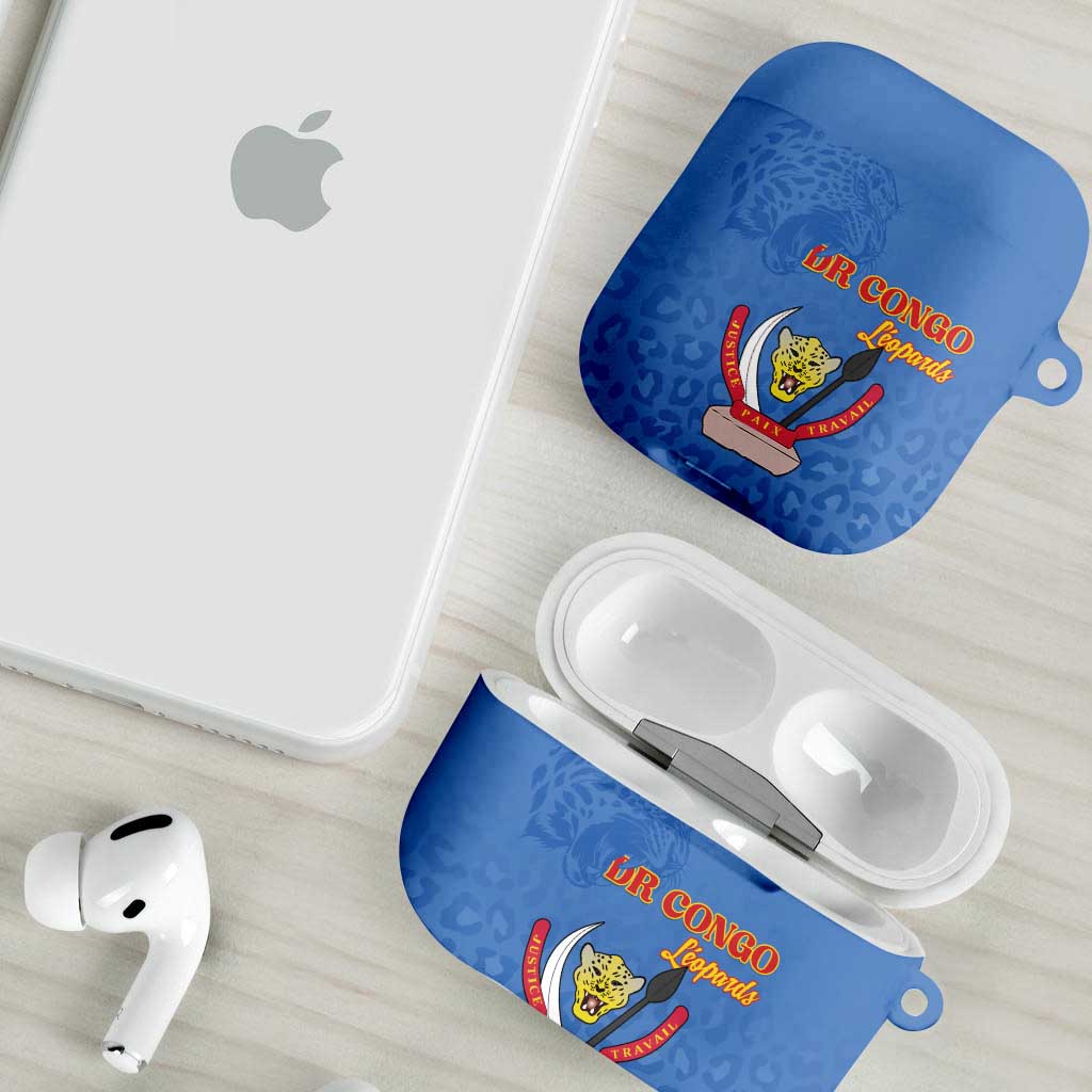 DR Congo Football AirPods Case Go Champions Leopards - Blue