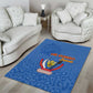 Afro DR Congo Football Area Rug Viva Les Leopards - Blue - African Pride