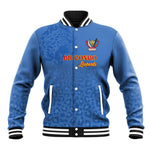 Afro DR Congo Football Custom Baseball Jacket Viva Les Leopards - Blue - African Pride