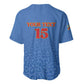 Afro DR Congo Football Custom Baseball Jersey Viva Les Leopards - Blue LT15