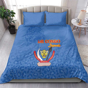 Afro DR Congo Football Bedding Set Viva Les Leopards - Blue - African Pride