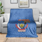 Afro DR Congo Football Blanket Viva Les Leopards - Blue - African Pride