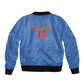 Afro DR Congo Football Custom Bomber Jacket Viva Les Leopards - Blue - African Pride