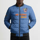 Custom DR Congo Football Bomber Puffer Jacket Go Champions Leopards - Blue