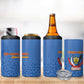Afro DR Congo Football Custom 4 in 1 Can Cooler Tumbler Viva Les Leopards - Blue - African Pride