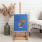 Afro DR Congo Football Canvas Wall Art Viva Les Leopards - Blue - African Pride