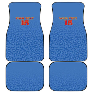 Afro DR Congo Football Custom Car Mats Viva Les Leopards - Blue - African Pride