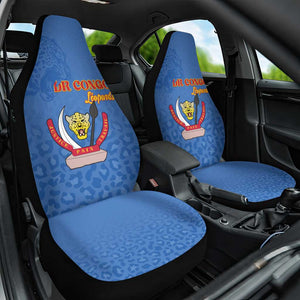 Afro DR Congo Football Car Seat Cover Viva Les Leopards - Blue - African Pride