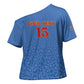 Custom DR Congo Football Cross Shoulder Shirt Go Champions Leopards - Blue