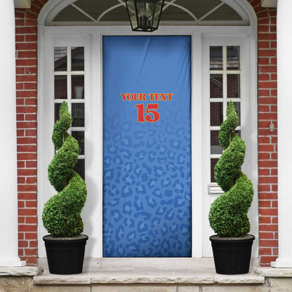 Custom DR Congo Football Door Cover Go Champions Leopards - Blue