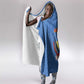 Afro DR Congo Football Hooded Blanket Viva Les Leopards - Blue - African Pride
