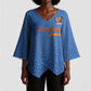 Custom DR Congo Football Kimono Sleeve Blouse Go Champions Leopards - Blue