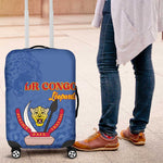 Afro DR Congo Football Luggage Cover Viva Les Leopards - Blue - African Pride