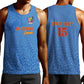Afro DR Congo Football Custom Men Tank Top Viva Les Leopards - Blue - African Pride