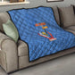 Afro DR Congo Football Quilt Viva Les Leopards - Blue - African Pride