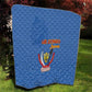 Afro DR Congo Football Quilt Viva Les Leopards - Blue - African Pride