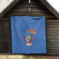 Afro DR Congo Football Quilt Viva Les Leopards - Blue - African Pride