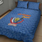 Afro DR Congo Football Quilt Bed Set Viva Les Leopards - Blue - African Pride